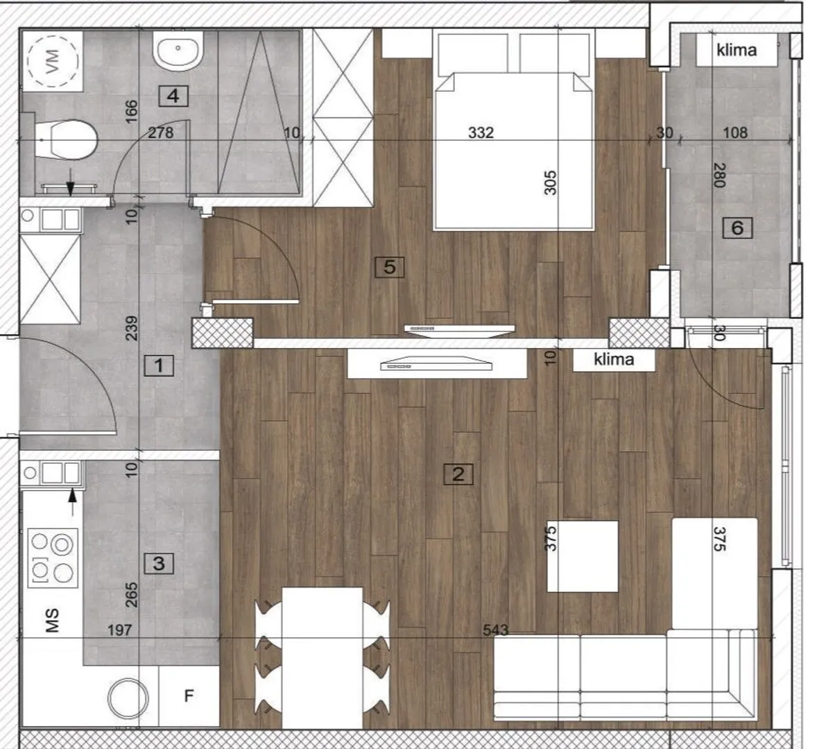 stan na prodaju Novi Sad, 47m2 543058