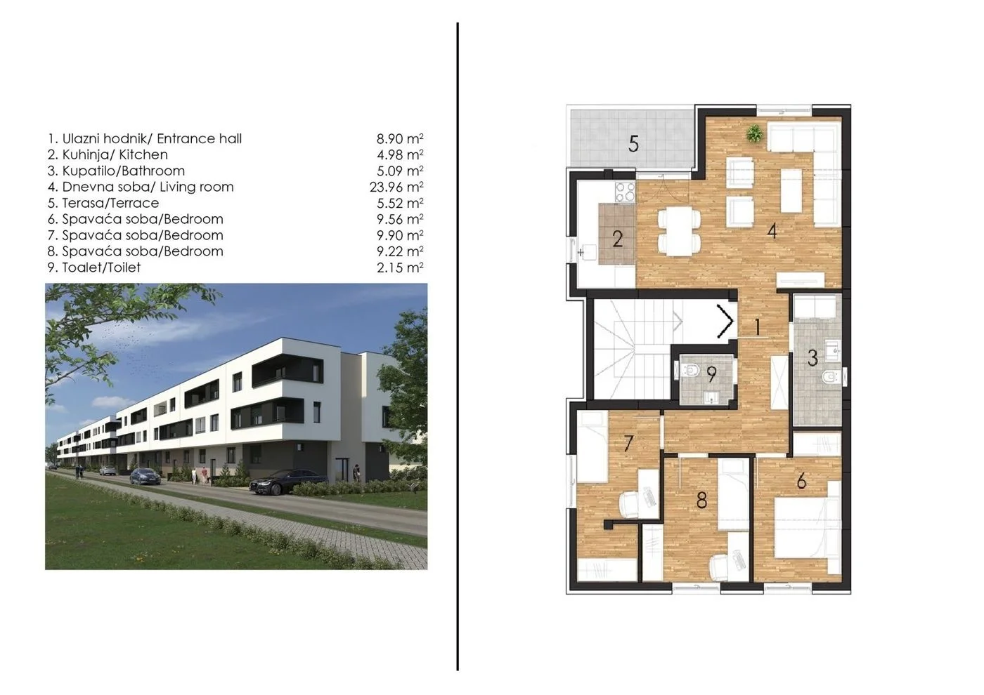 stan na prodaju Novi Sad, 78m2 545135