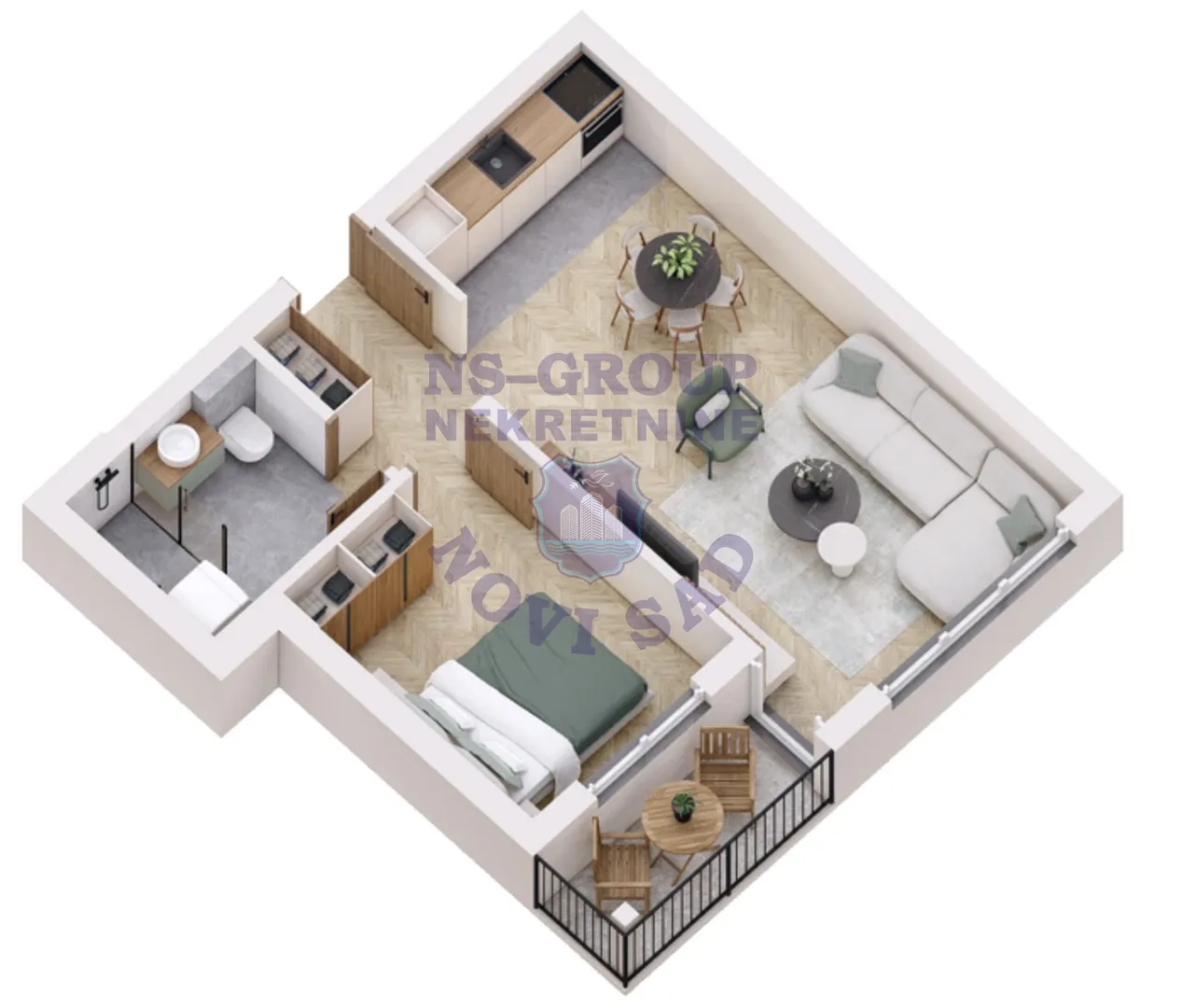 stan na prodaju Novi Sad, 45m2 88408