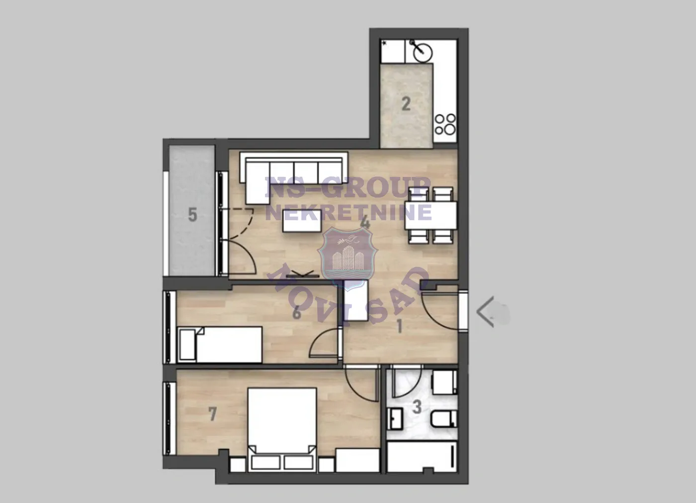 stan na prodaju Novi Sad, 57m2 559766