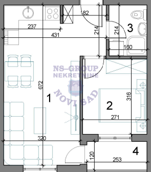 stan na prodaju Novi Sad 39m2 556455