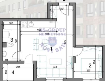stan na prodaju Novi Sad 44m2 556478