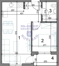 stan na prodaju Novi Sad 39m2 556440