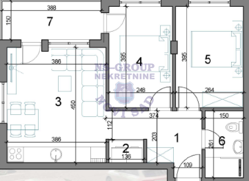 stan na prodaju Novi Sad 56m2 556443
