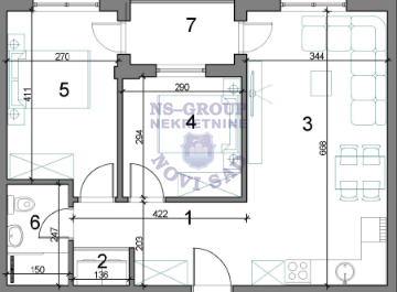 stan na prodaju Novi Sad 59m2 556444