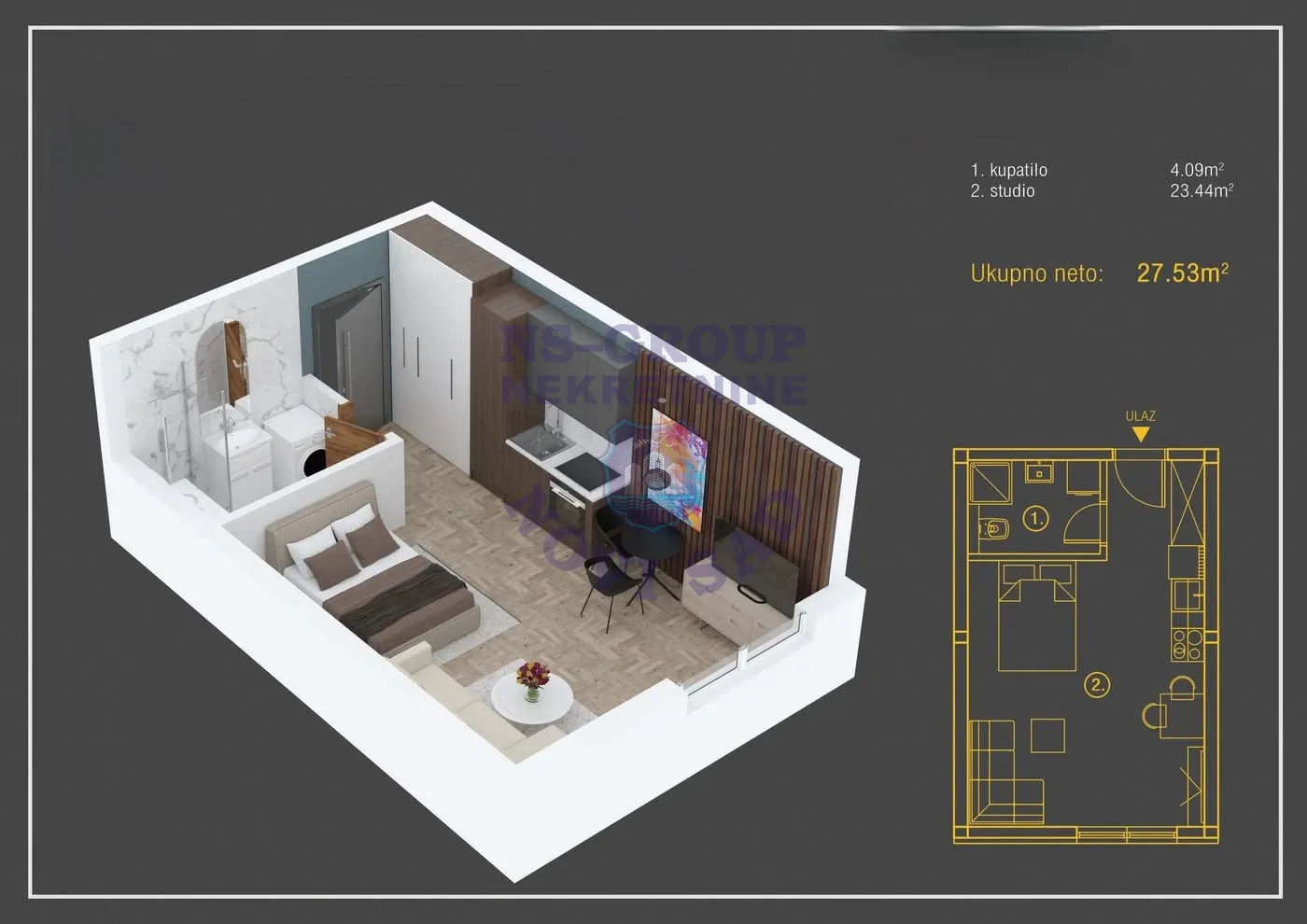 stan na prodaju Petrovaradin, 28m2 563622